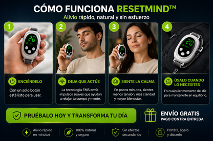 RESETMIND™ – Dispositivo Portátil de Relajación