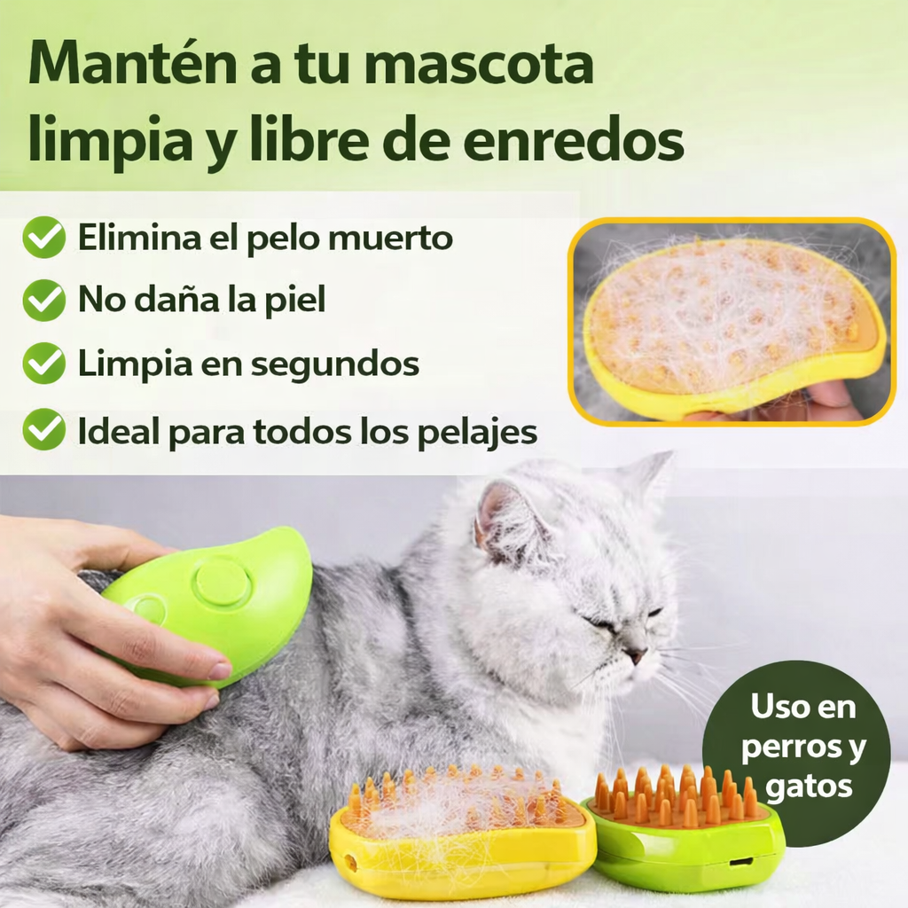 PET BRUSH - Peine vaporizador para mascotas