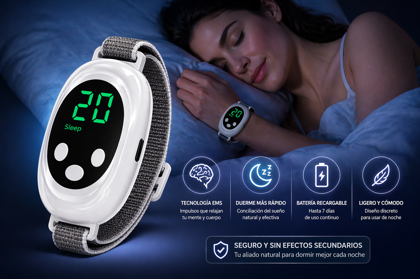 SLEEP CALM™ – Dispositivo de Relajación Nocturna